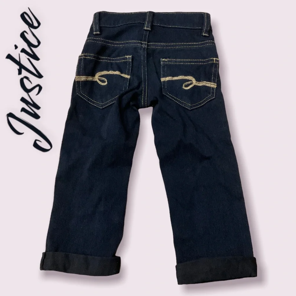 Like New Justice denim Jeans Size 6 Dark Wash